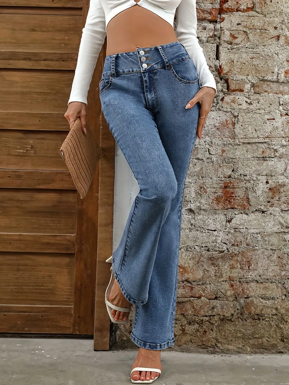 Bootcut Jeans with Pockets, image 4