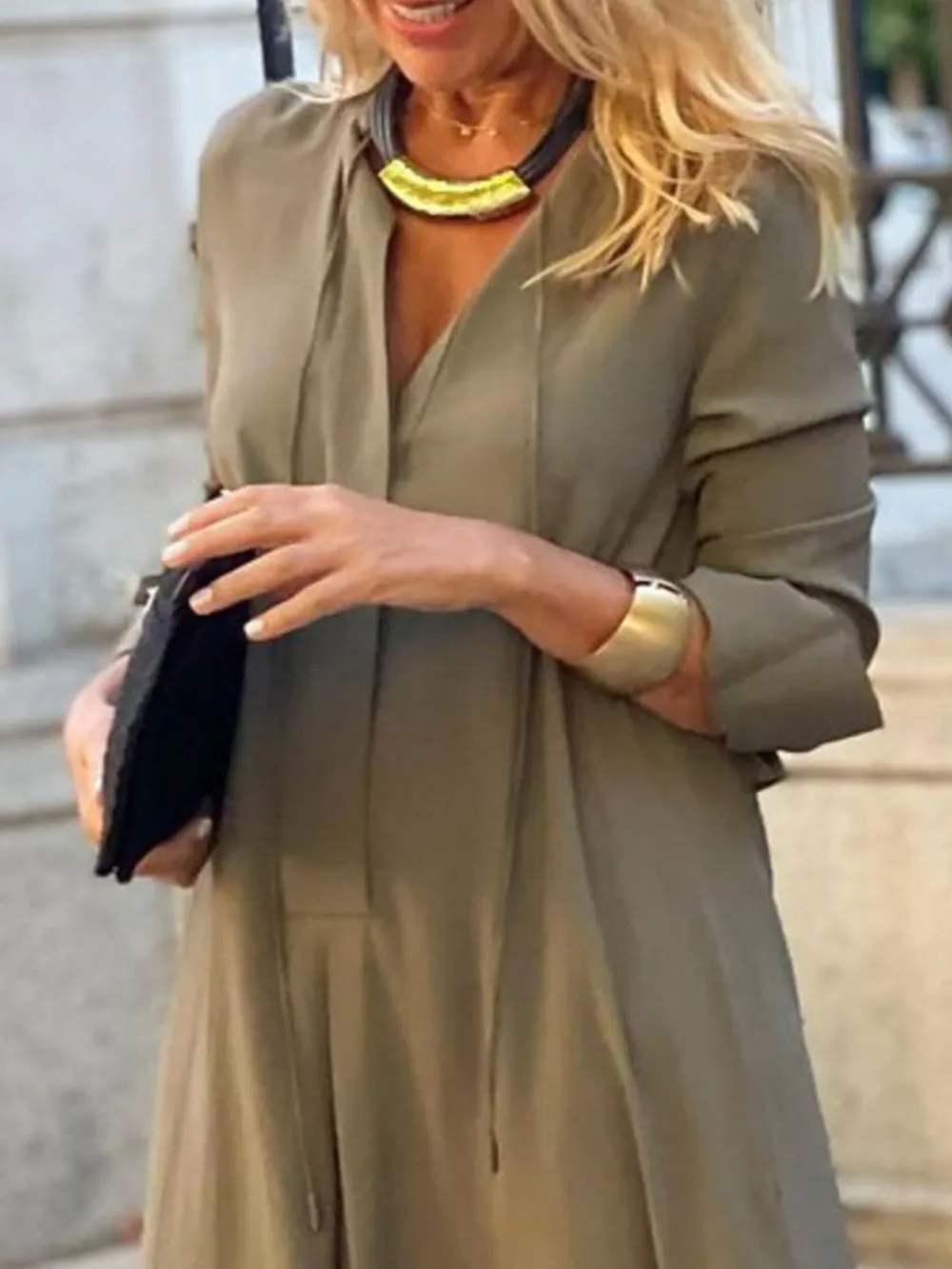 Full Size Solid Color Maxi Shirt Dress Plus Size, image 13