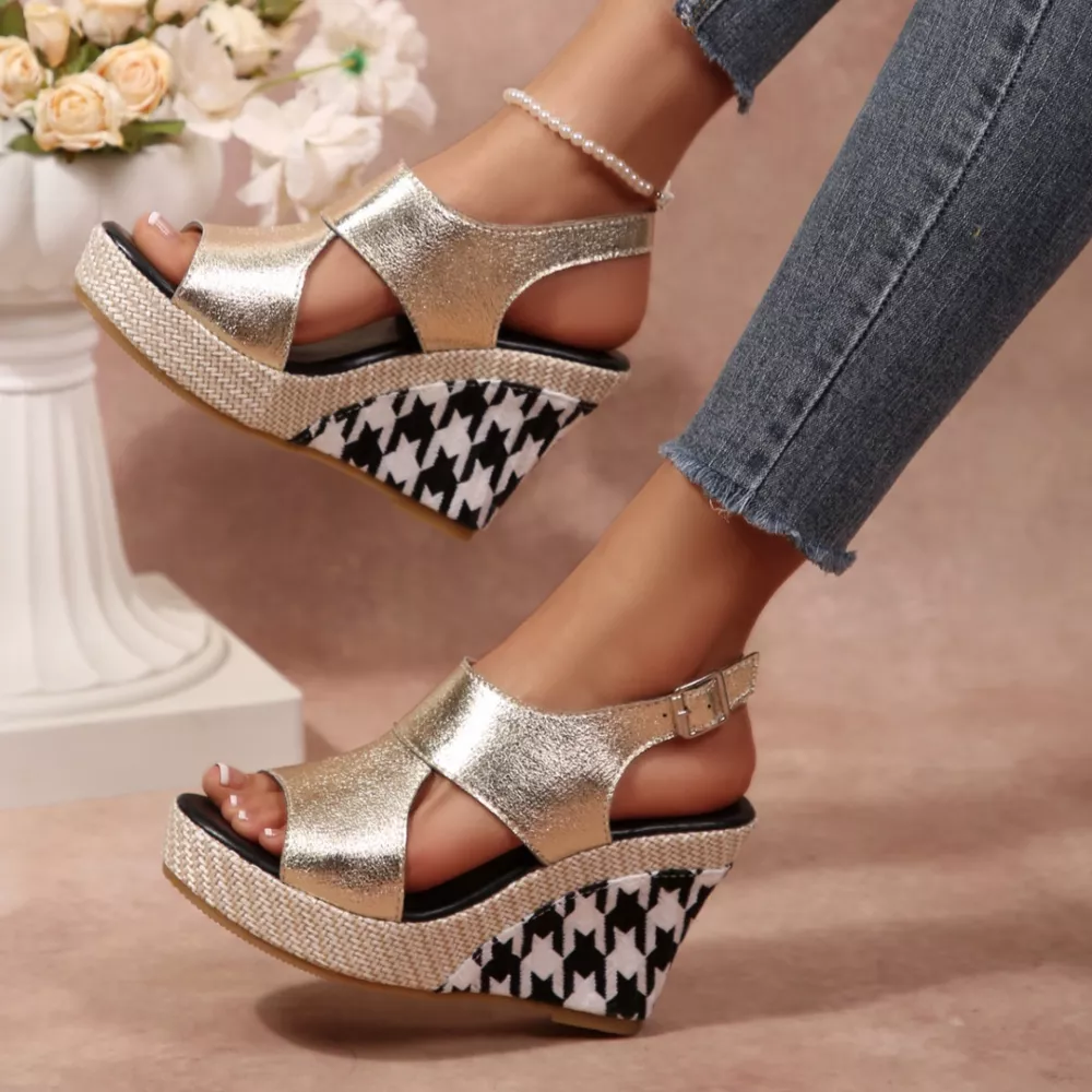 Open Toe Wedge Sandals, image 4
