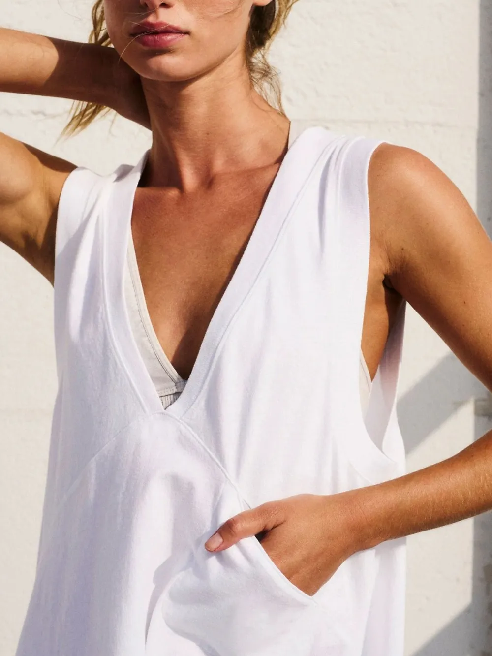 Side Slit V-Neck Tank, image 3