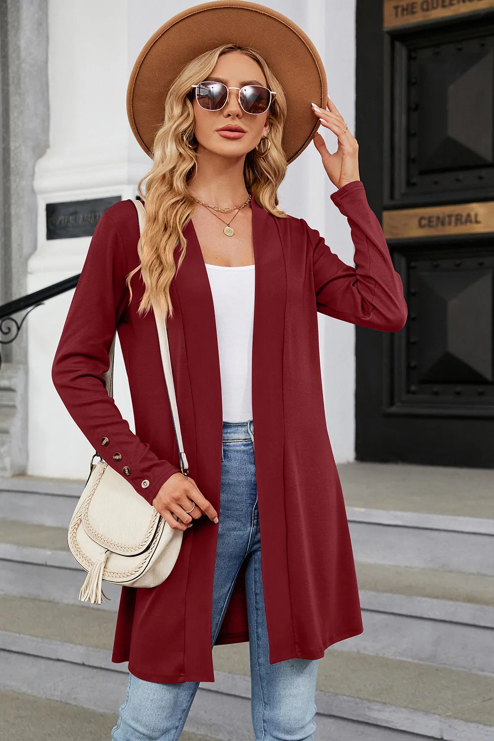 Open Front Long Sleeve Cardigan, image 8