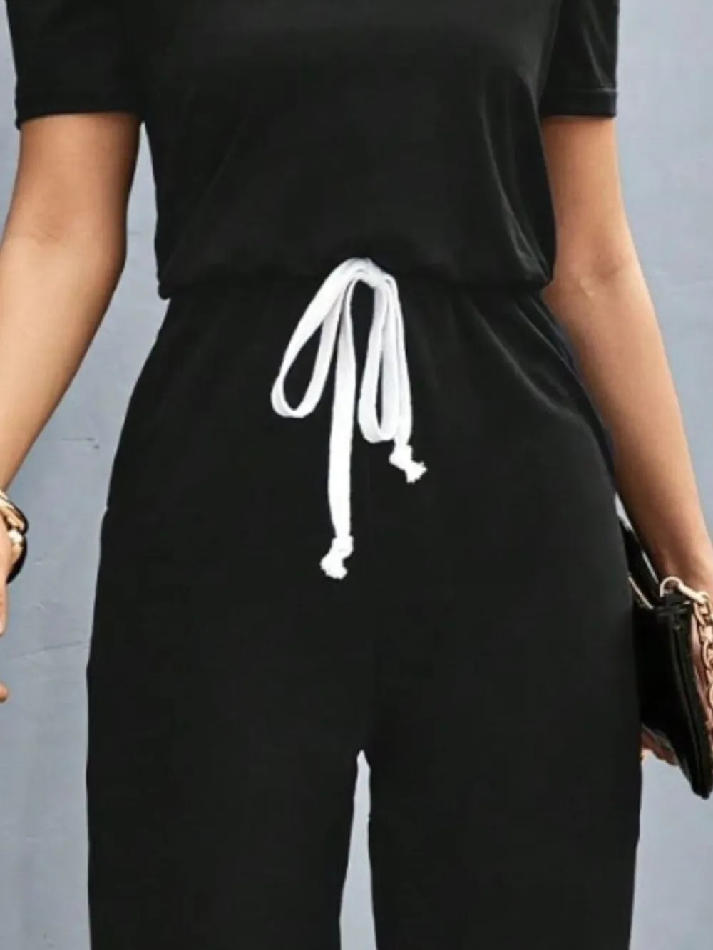 Round Neck Short Sleeve Jumpsuit, image 5
