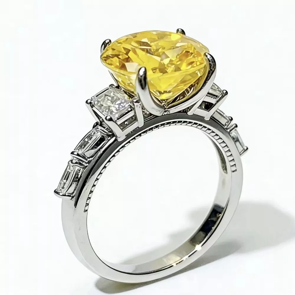 5 Carat Moissanite 925 Sterling Silver Ring, image 7