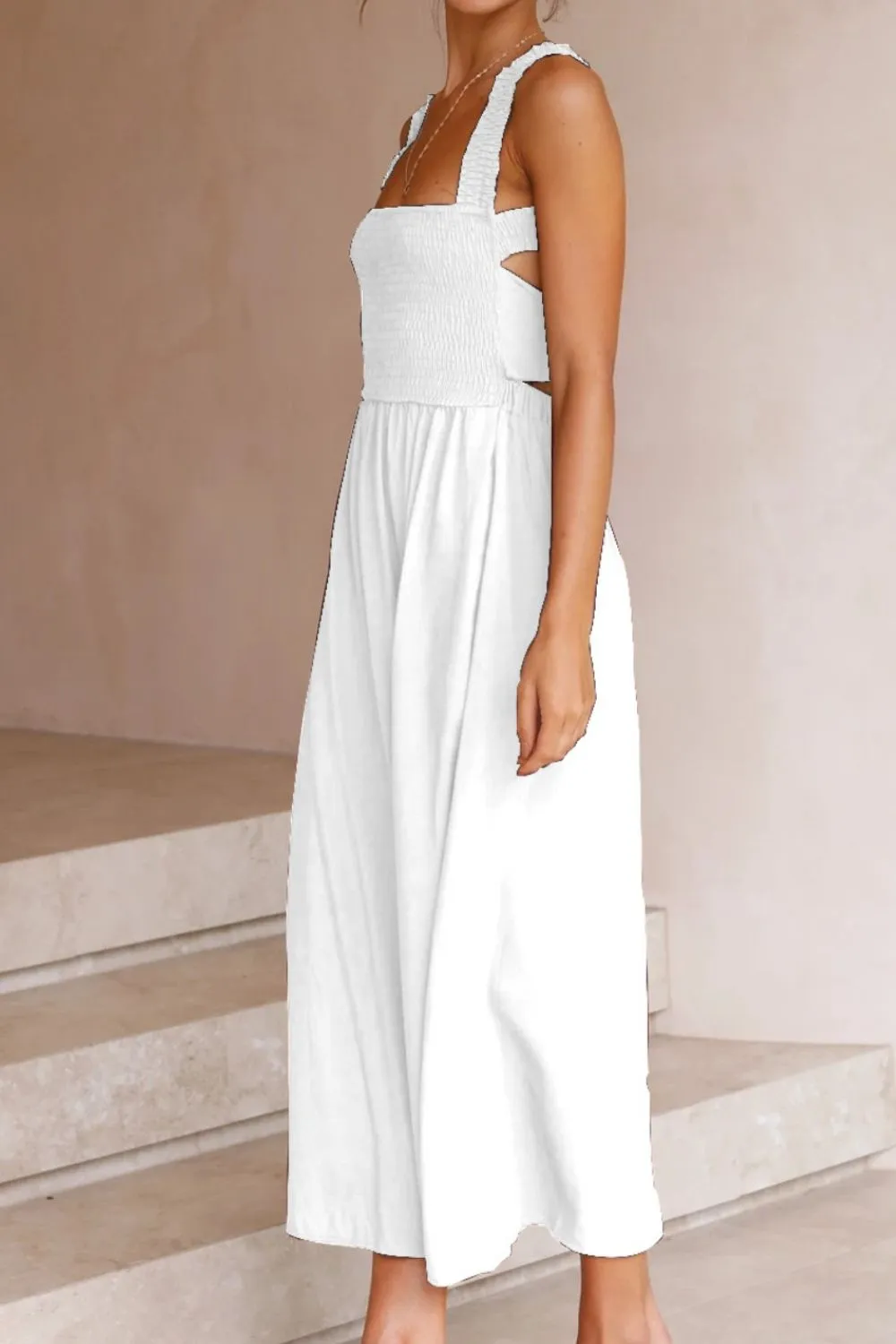 Crisscross Smocked Wide Strap Dress, image 5