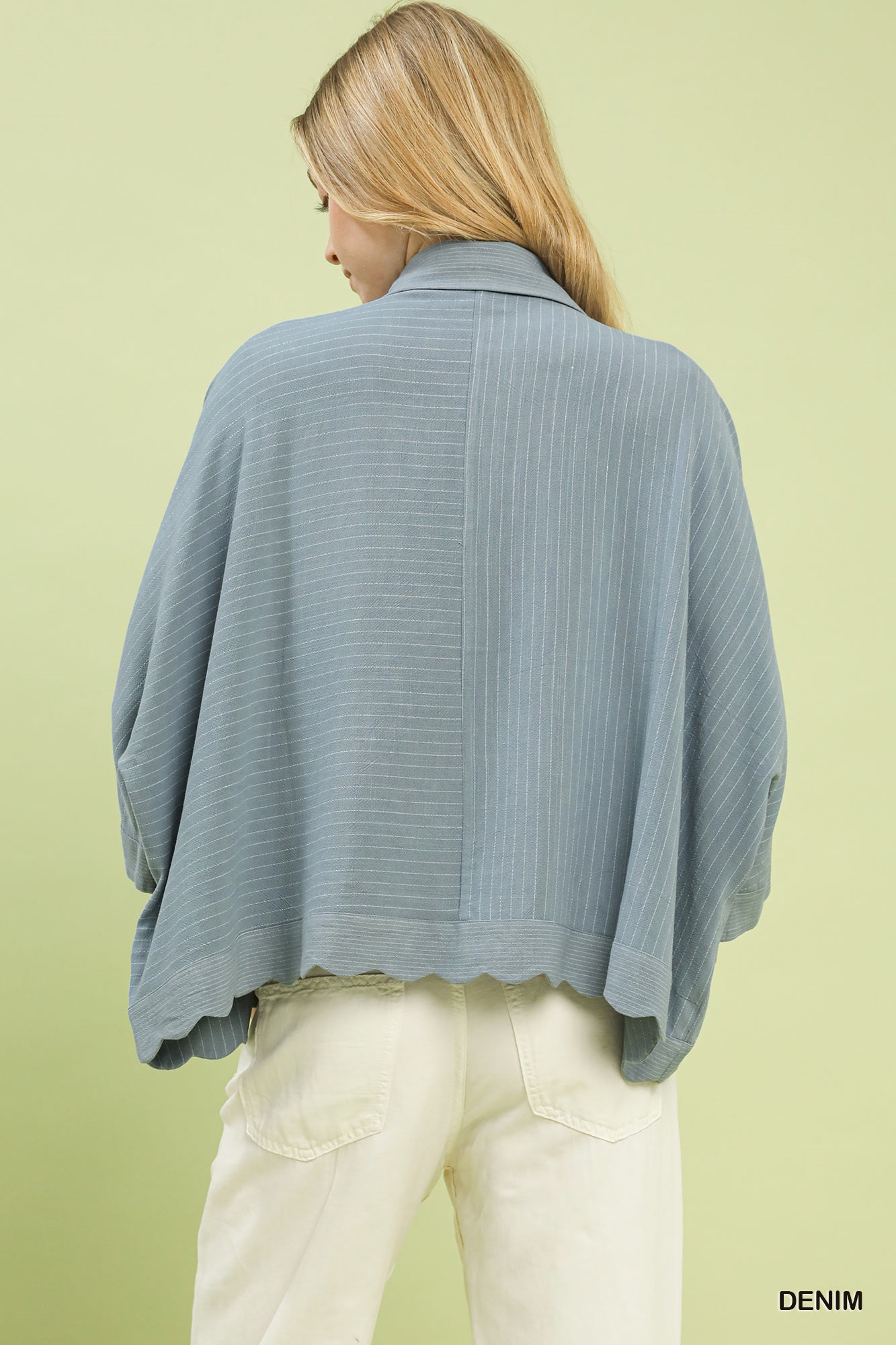 Oversized Striped Button-Down Shirt, image 4