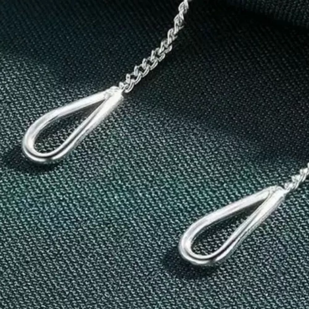 925 Sterling Silver Chain Earrings, image 3