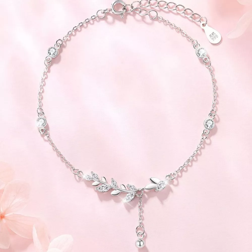 925 Sterling Silver Leaf Bracelet, image 3