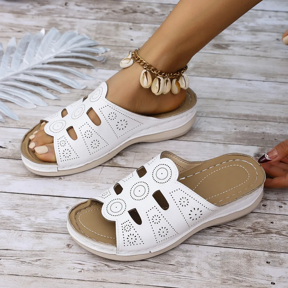 Open-Toe Cutout Sandals, image 3