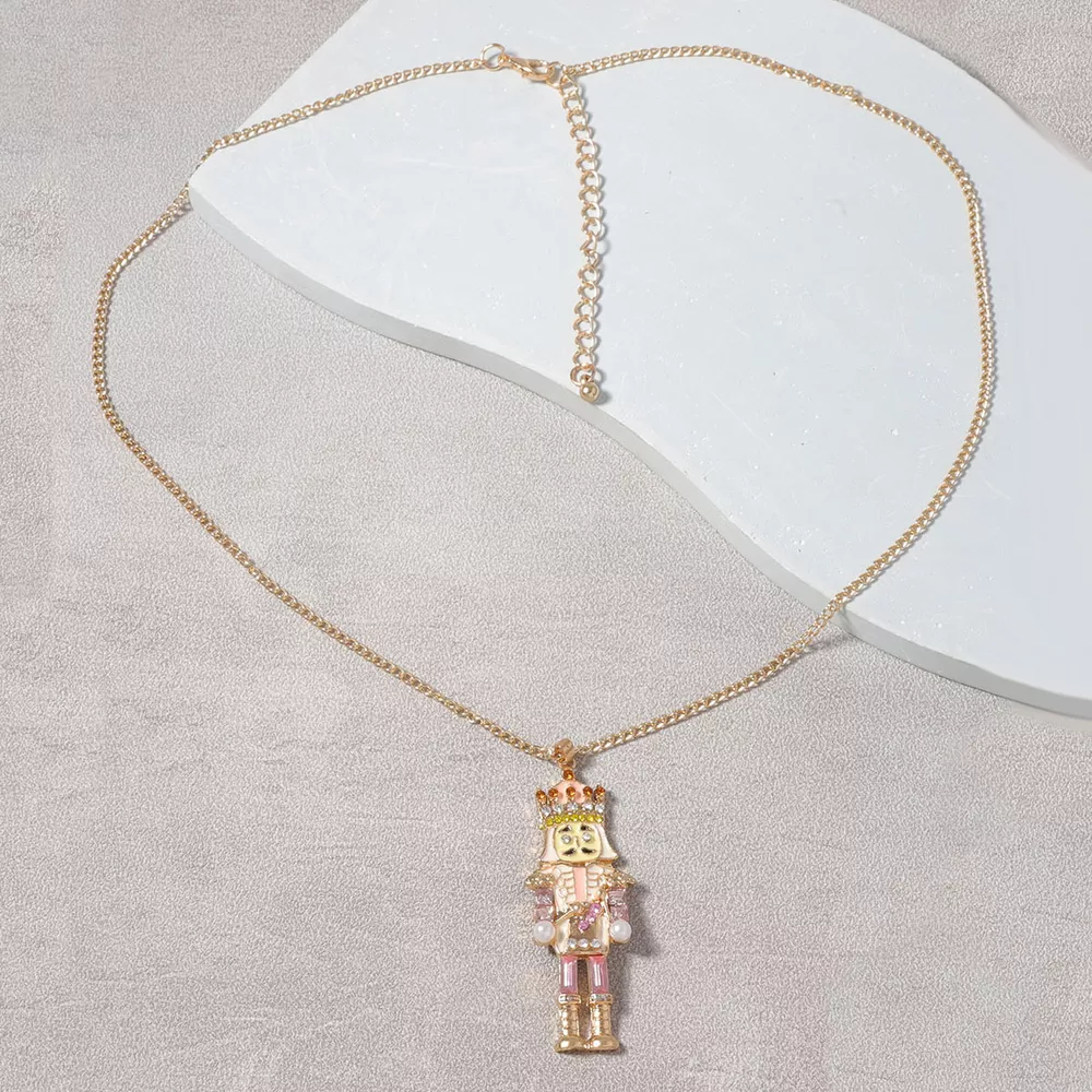 18K Gold-Plated Nutcracker Pendant Necklace, image 4