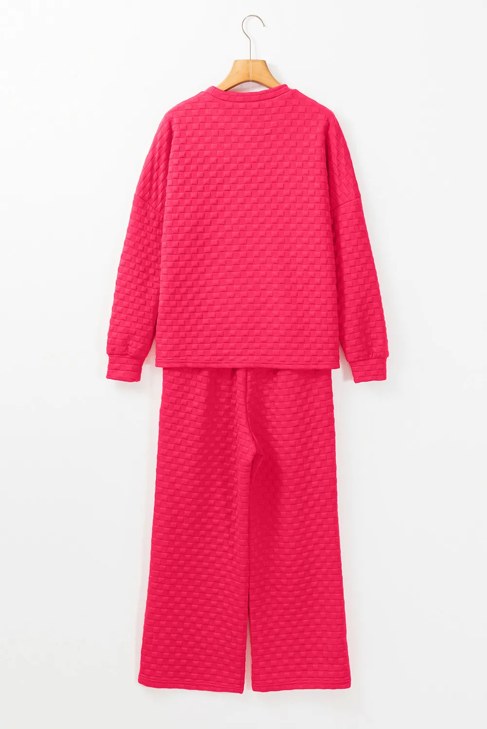 High-Low Round Neck Top and Pants Set, image 6