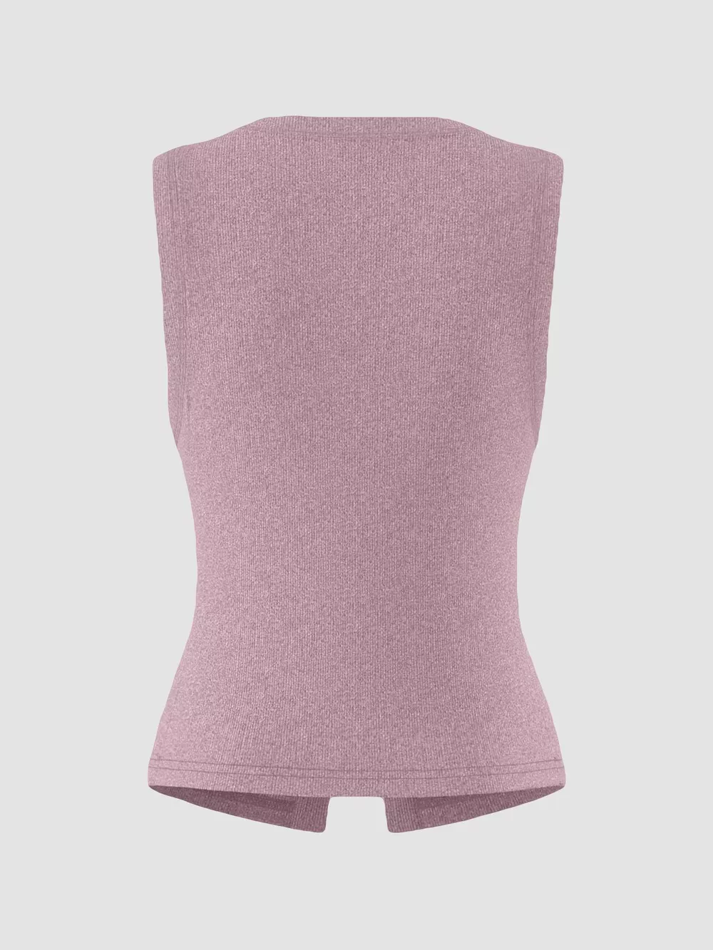 Ribbed Button-Front Sleeveless Tank, image 12