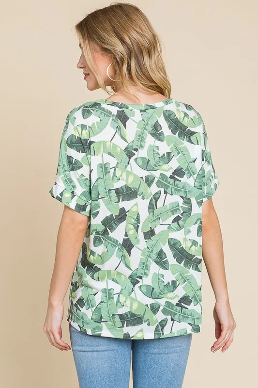 Lightweight Printed Round Neck Short Sleeve T-Shirt, image 5