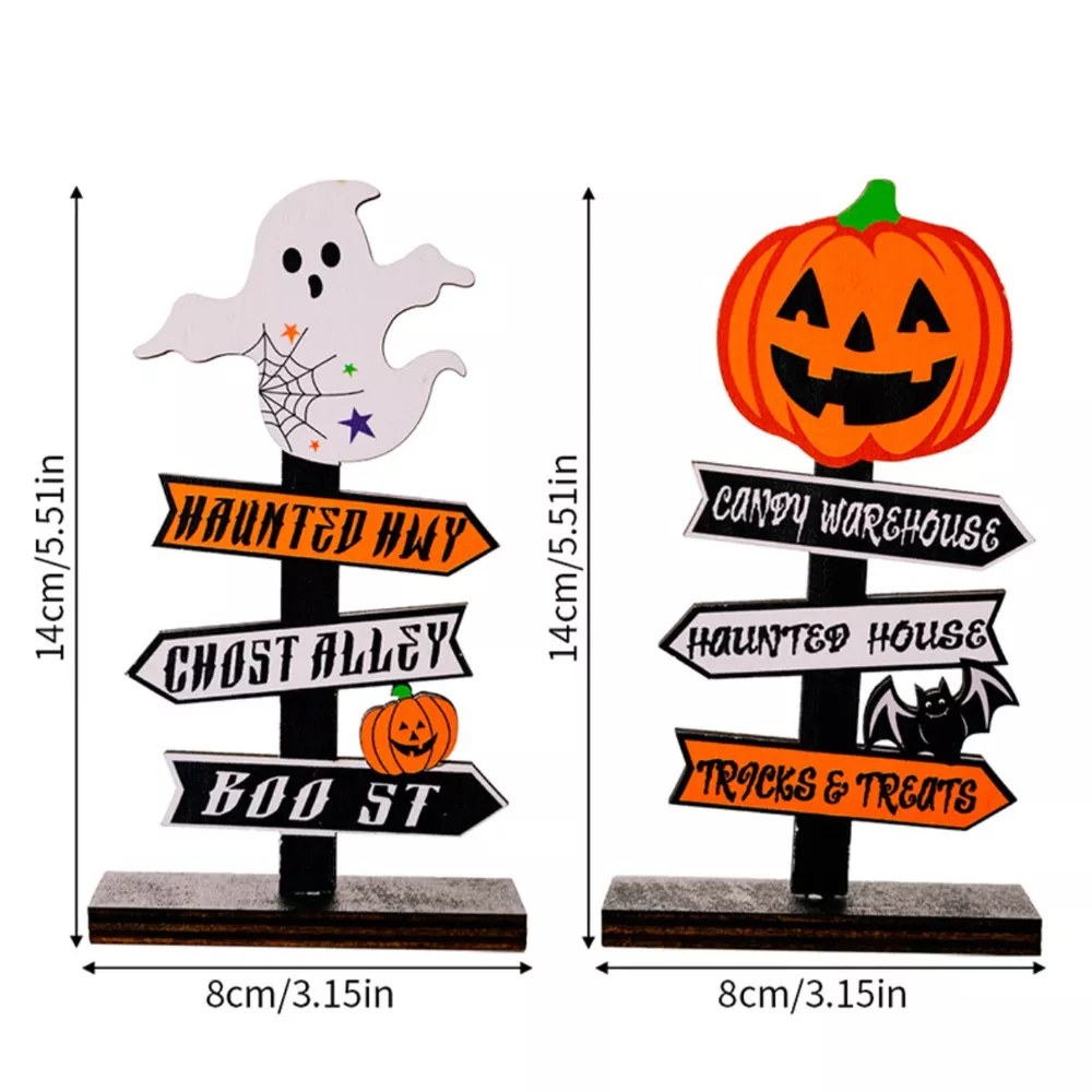 Halloween Wooden Signpost Ornaments, image 4