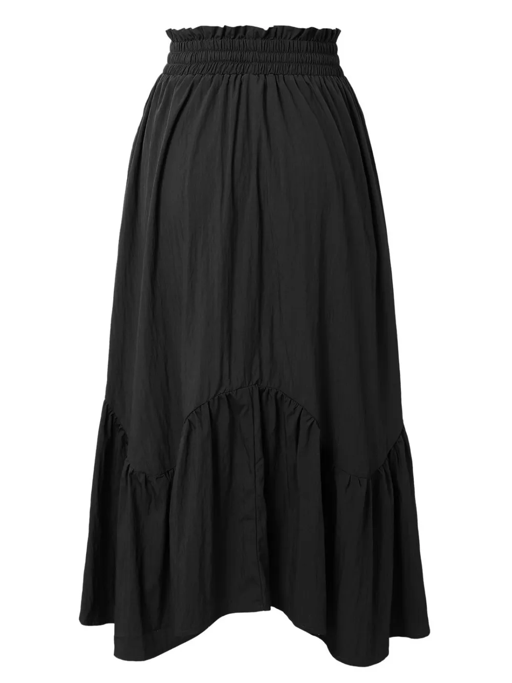 Smocked Waist Band Ruched Layered Skirt, image 7