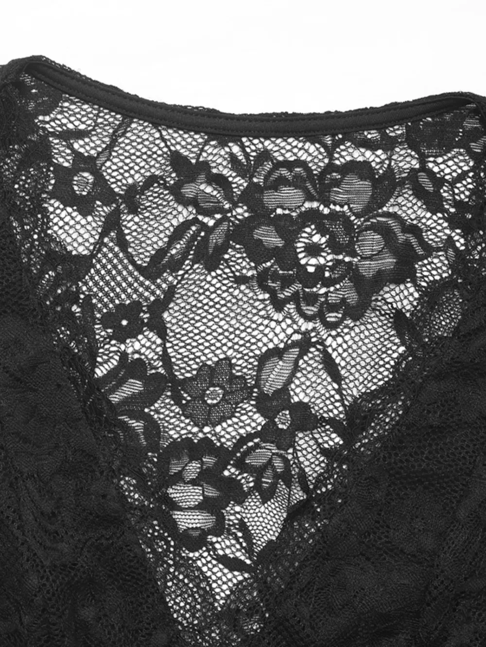 Lace Plunge Sleeveless Bodysuit, image 6