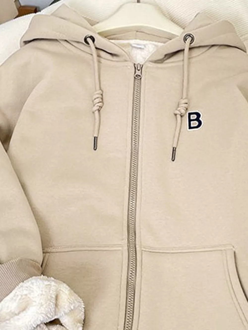Fleece-Lined Zip-Up Hoodie, image 7