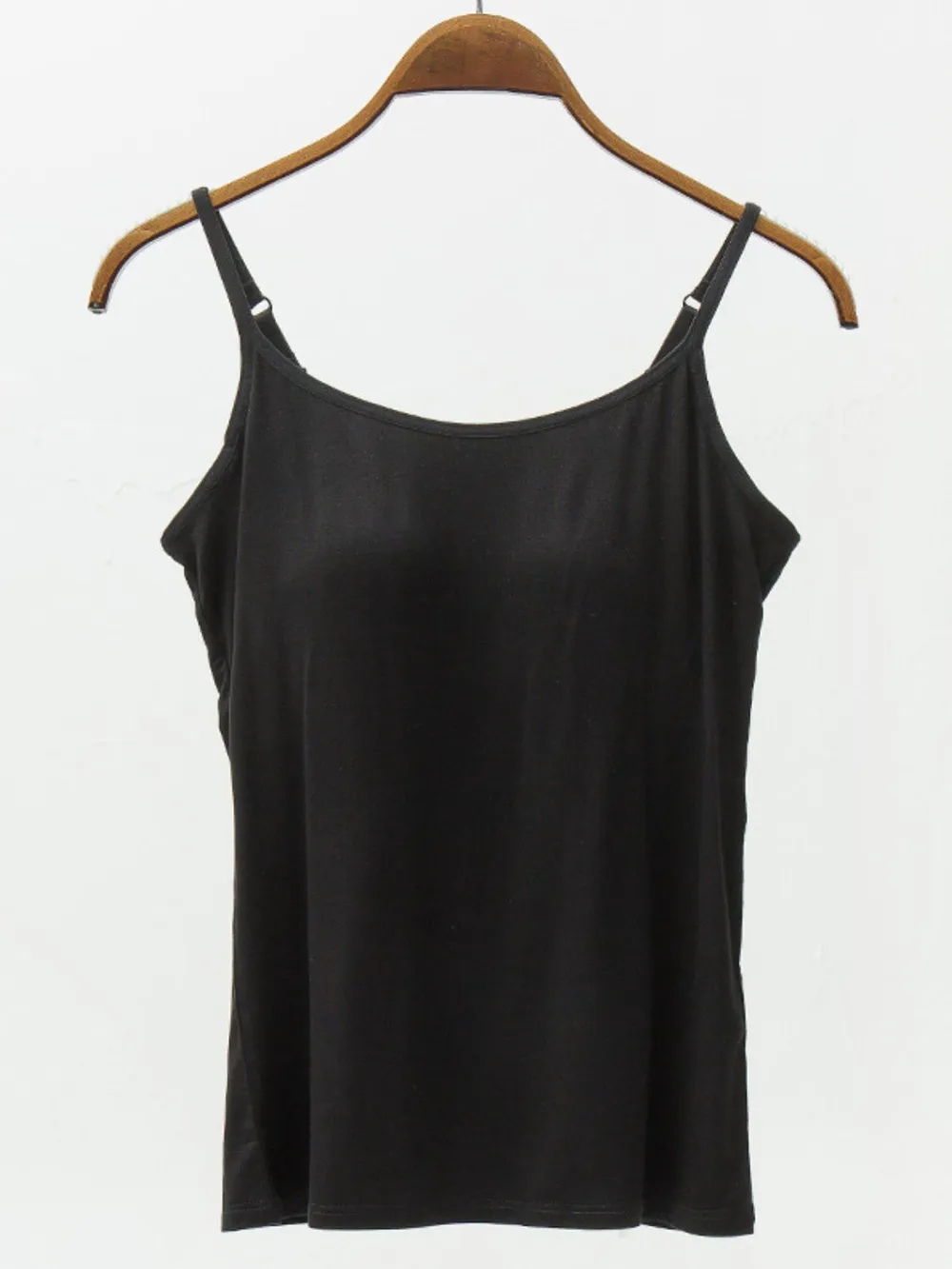 Full Size Adjustable Strap Modal Cami with Bra, image 12