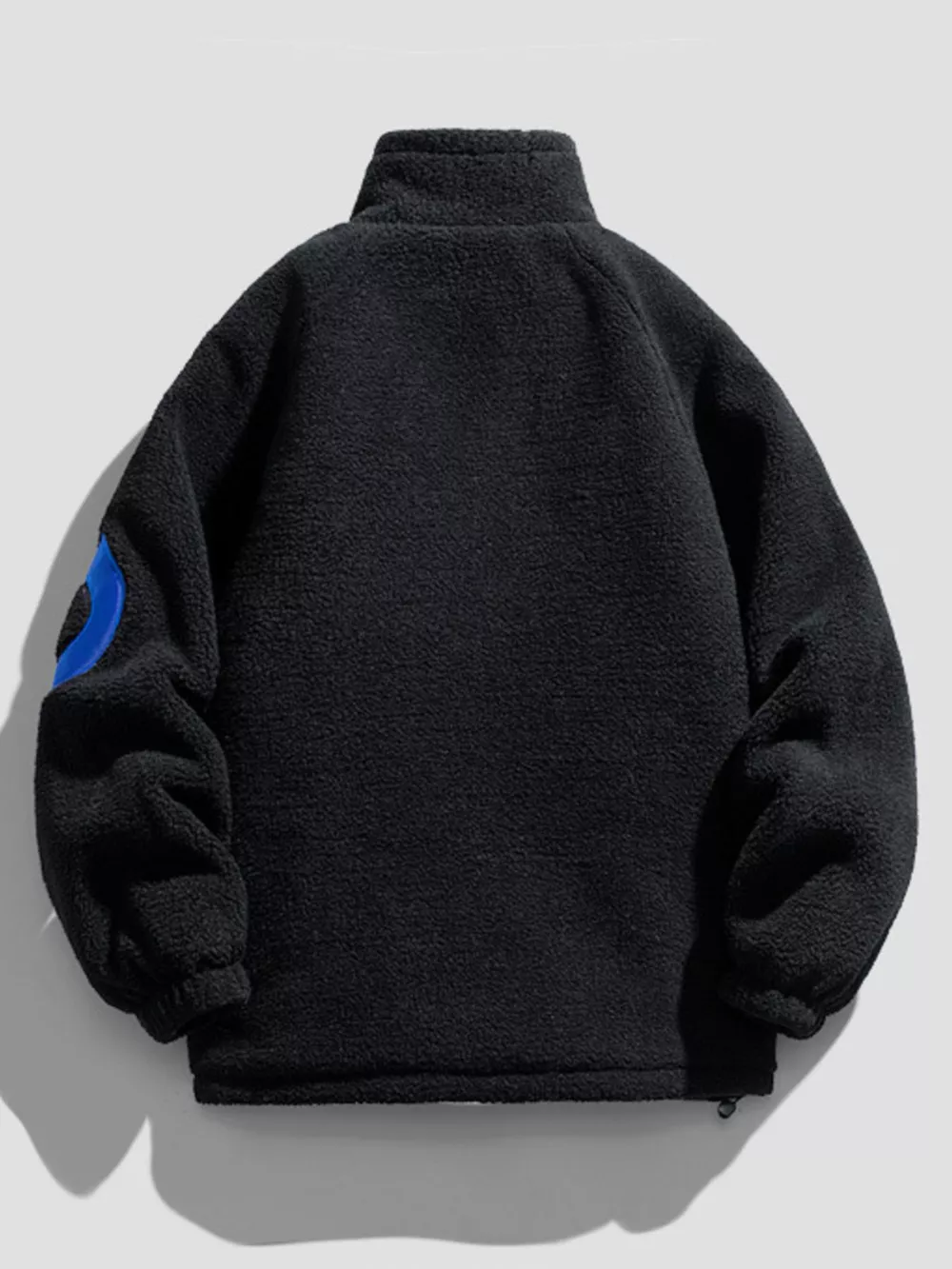 Men's Full Size Fleece Letter Graphic Zip Up Jacket Plus Size, image 4