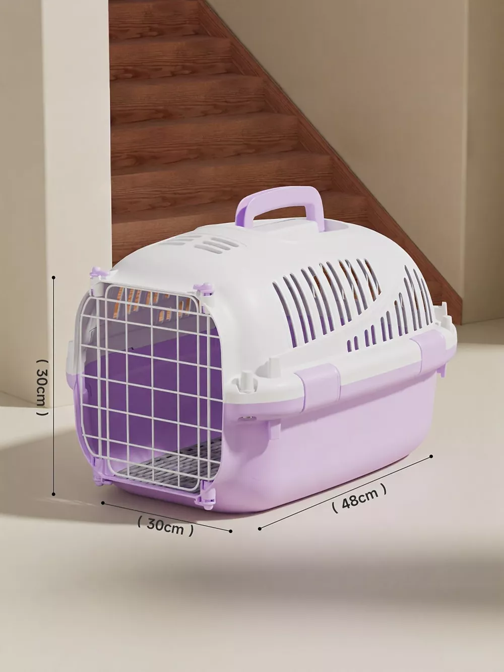 Portable Ventilated Pet Carrier Travel Cage, image 6