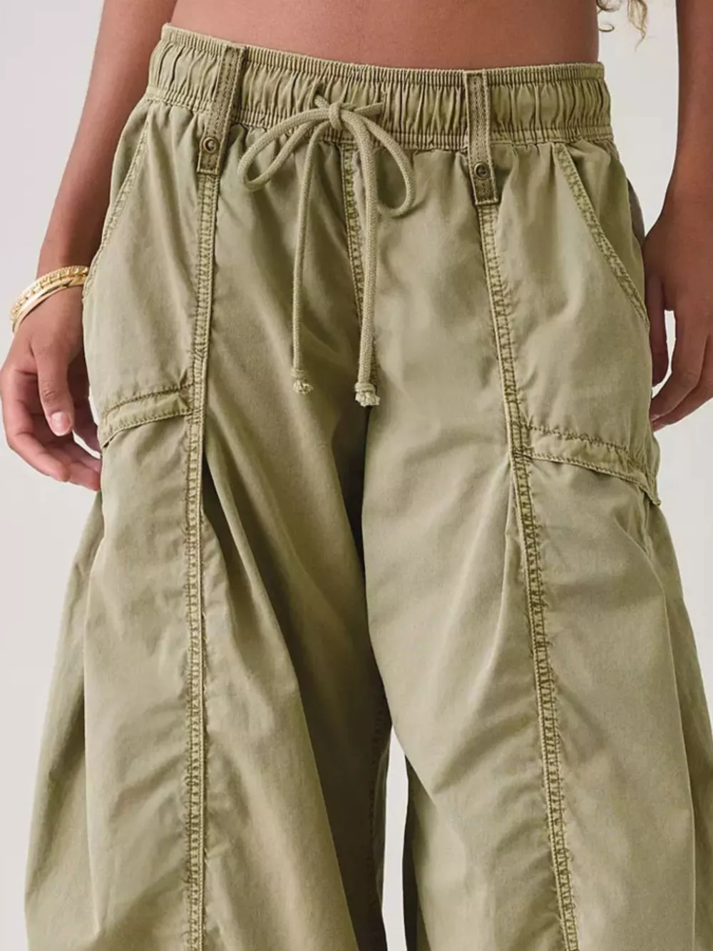 High-Waisted Cargo Wide-Leg Pants, image 32