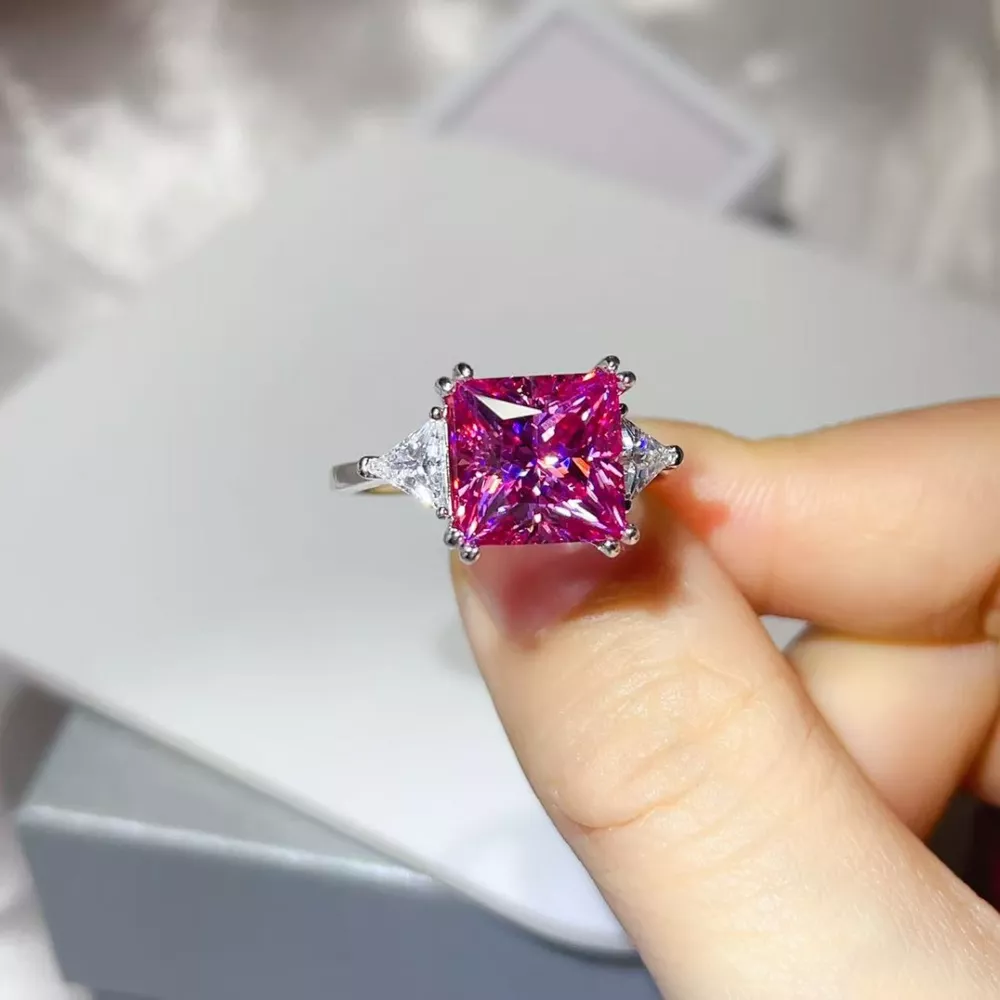 5 Carat Moissanite 925 Sterling Silver Ring, image 6