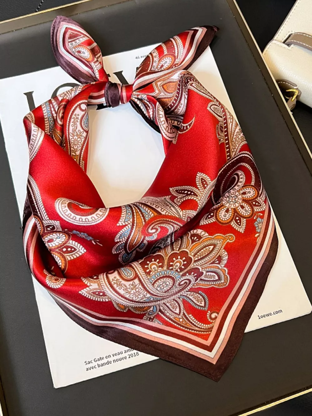 Vintage Paisley Silk Scarf