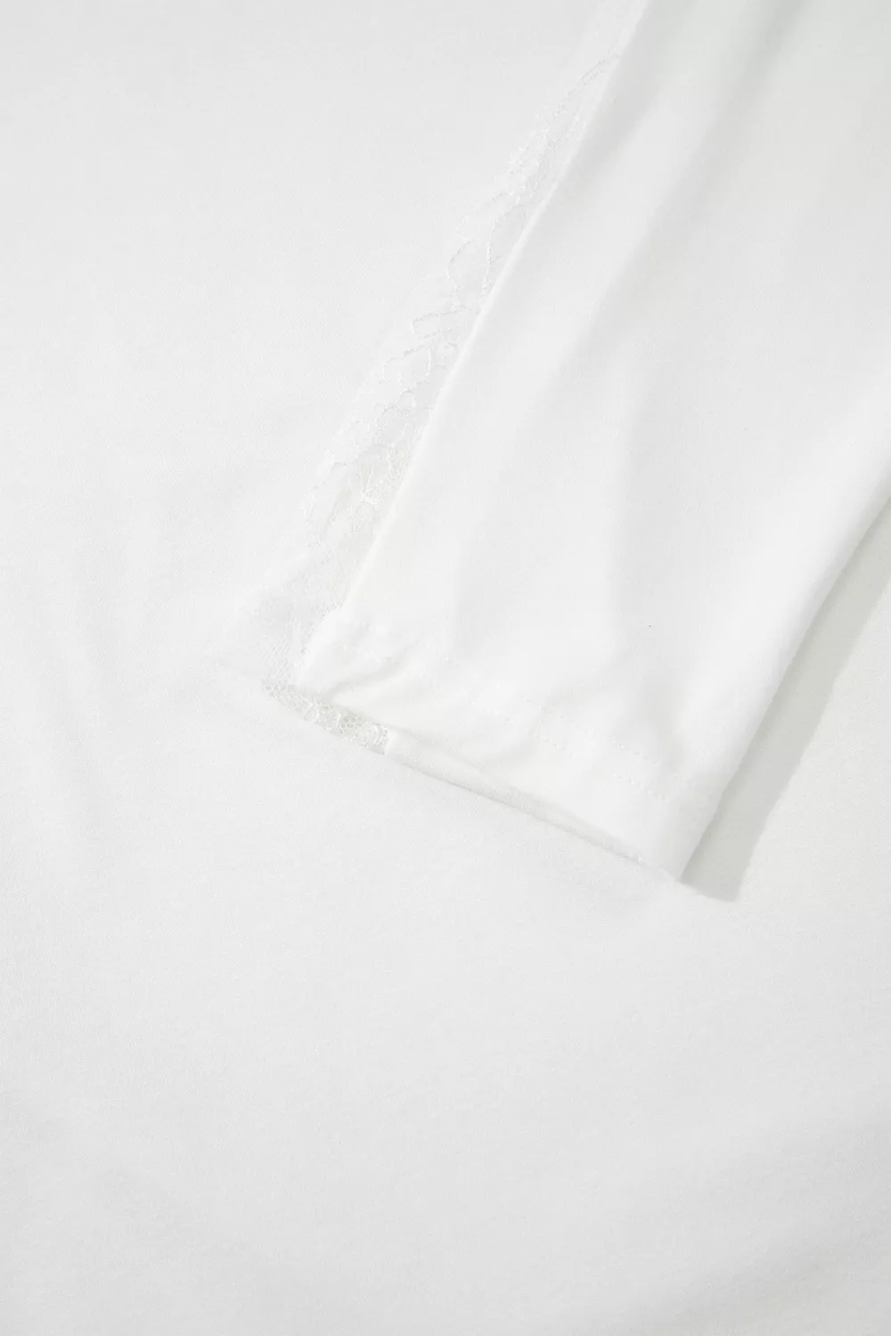 Lace Patchwork Round Neck Long Sleeve Top, image 10
