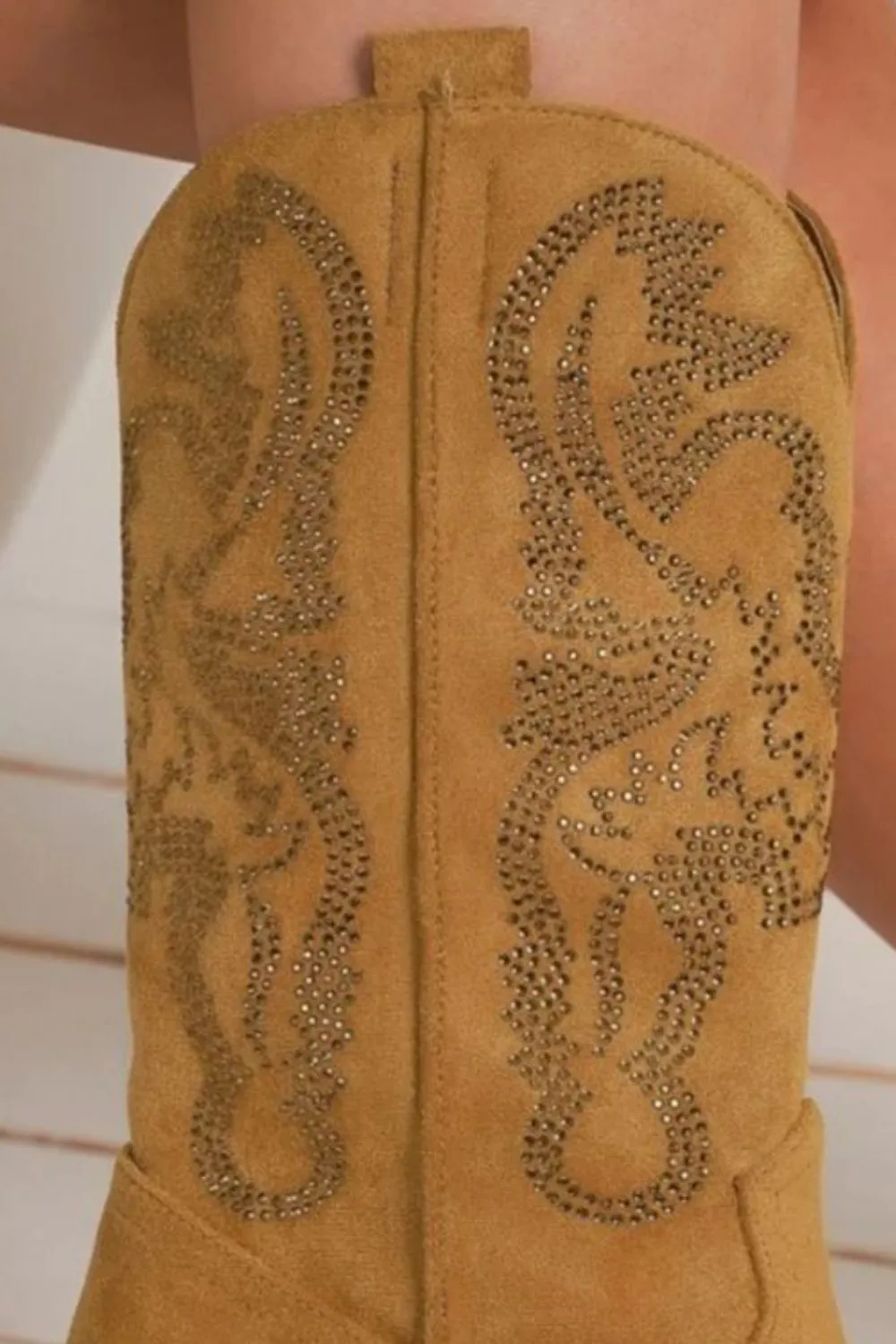 Rhinestone Detail Point Toe Boots, image 3