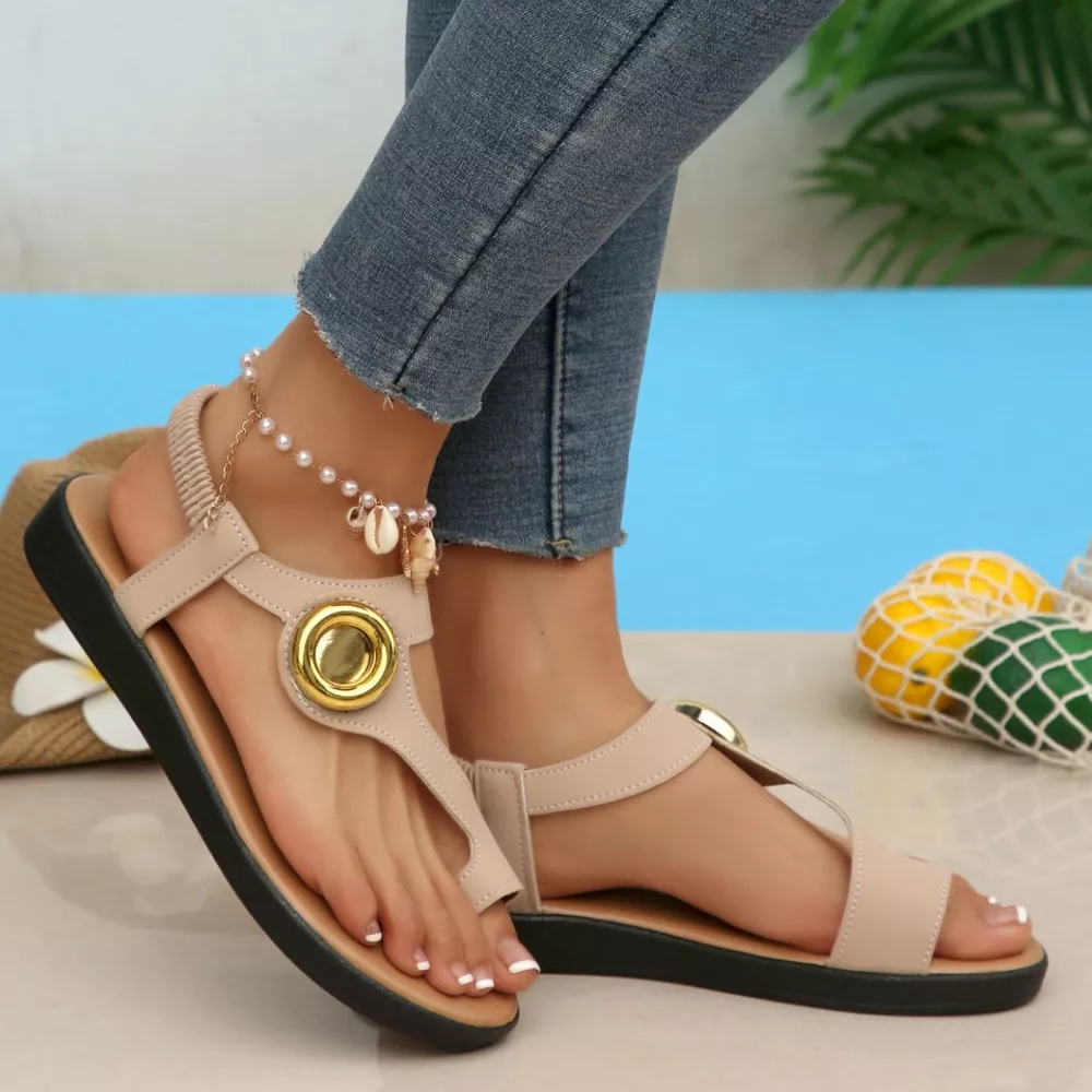 Toe Loop Flats Sandals, image 3