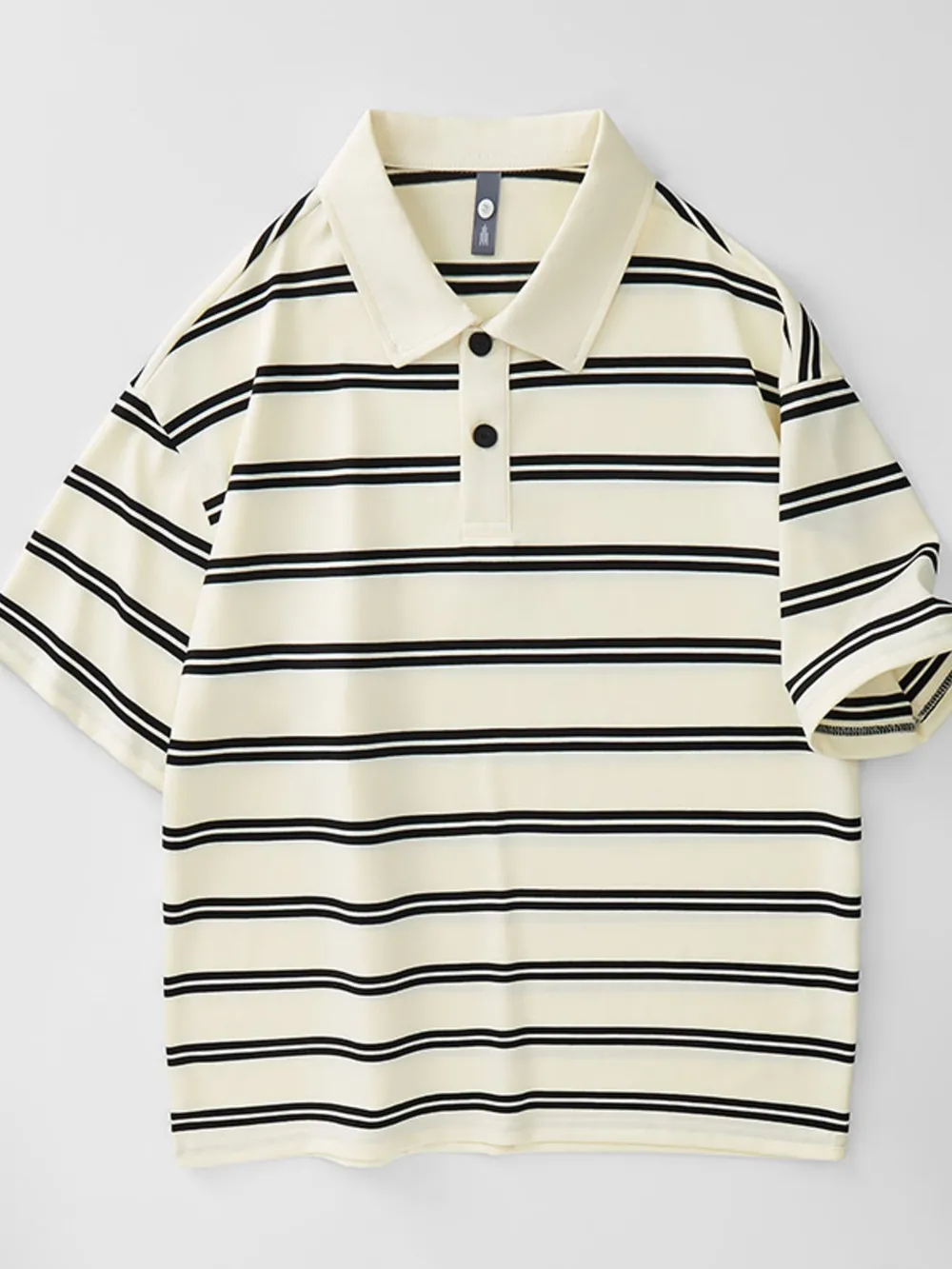 Men's Plus Size Striped Half Sleeve Polo, image 10