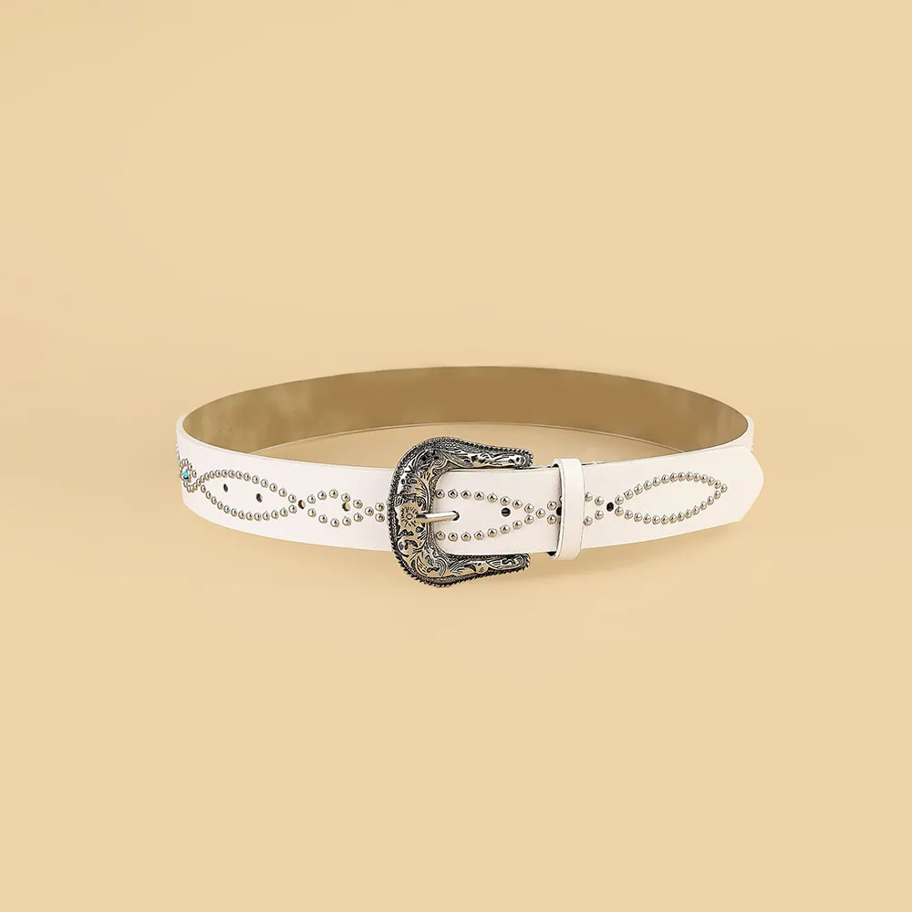 PU Leather Rhinestone Belt, image 5