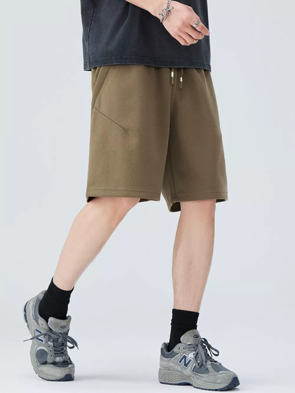 Men's Plus Size Casual Comfort Drawstring Shorts, image 3