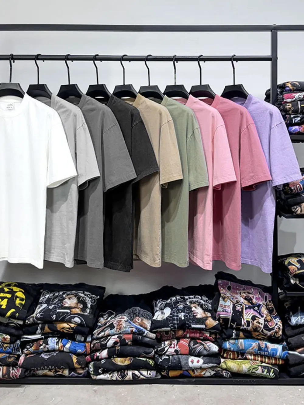 Men's Full Size Round Neck Washed T-Shirt Plus Size, image 9