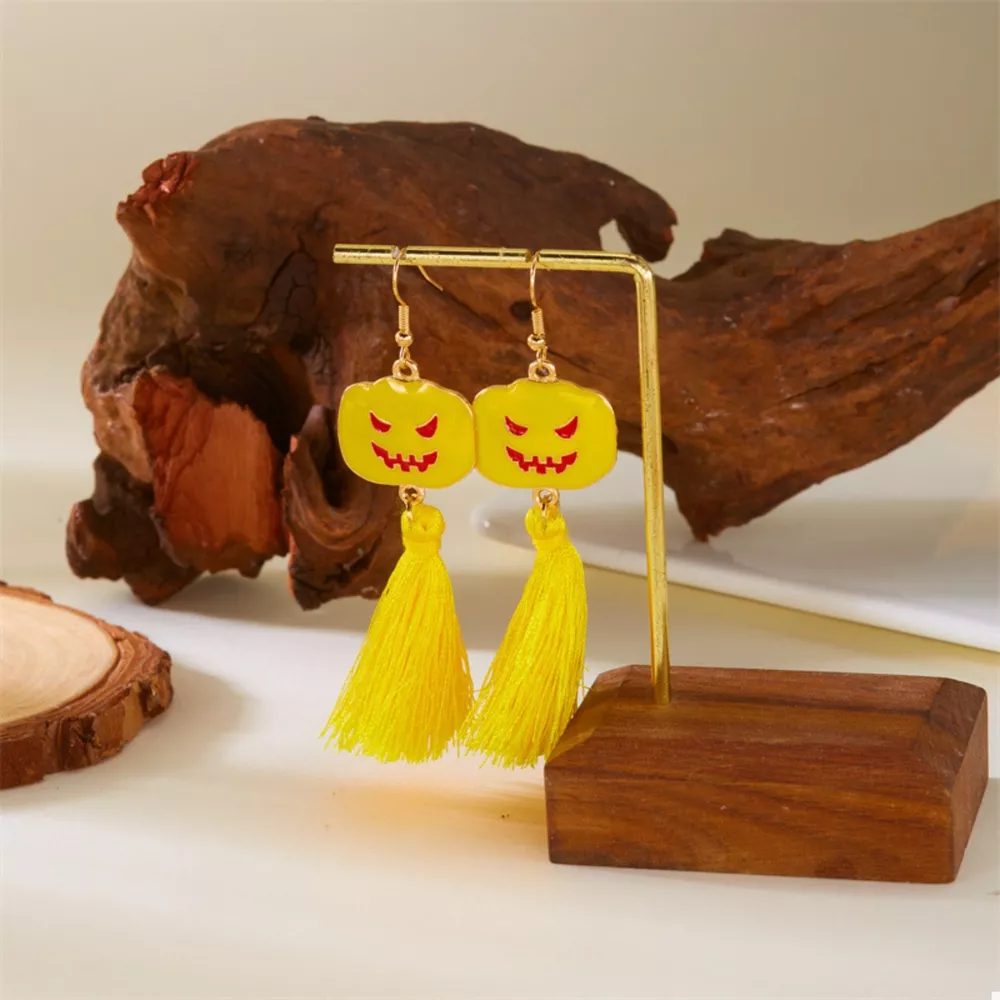 Halloween Ghost and Pumpkin Dangle Earrings, image 13