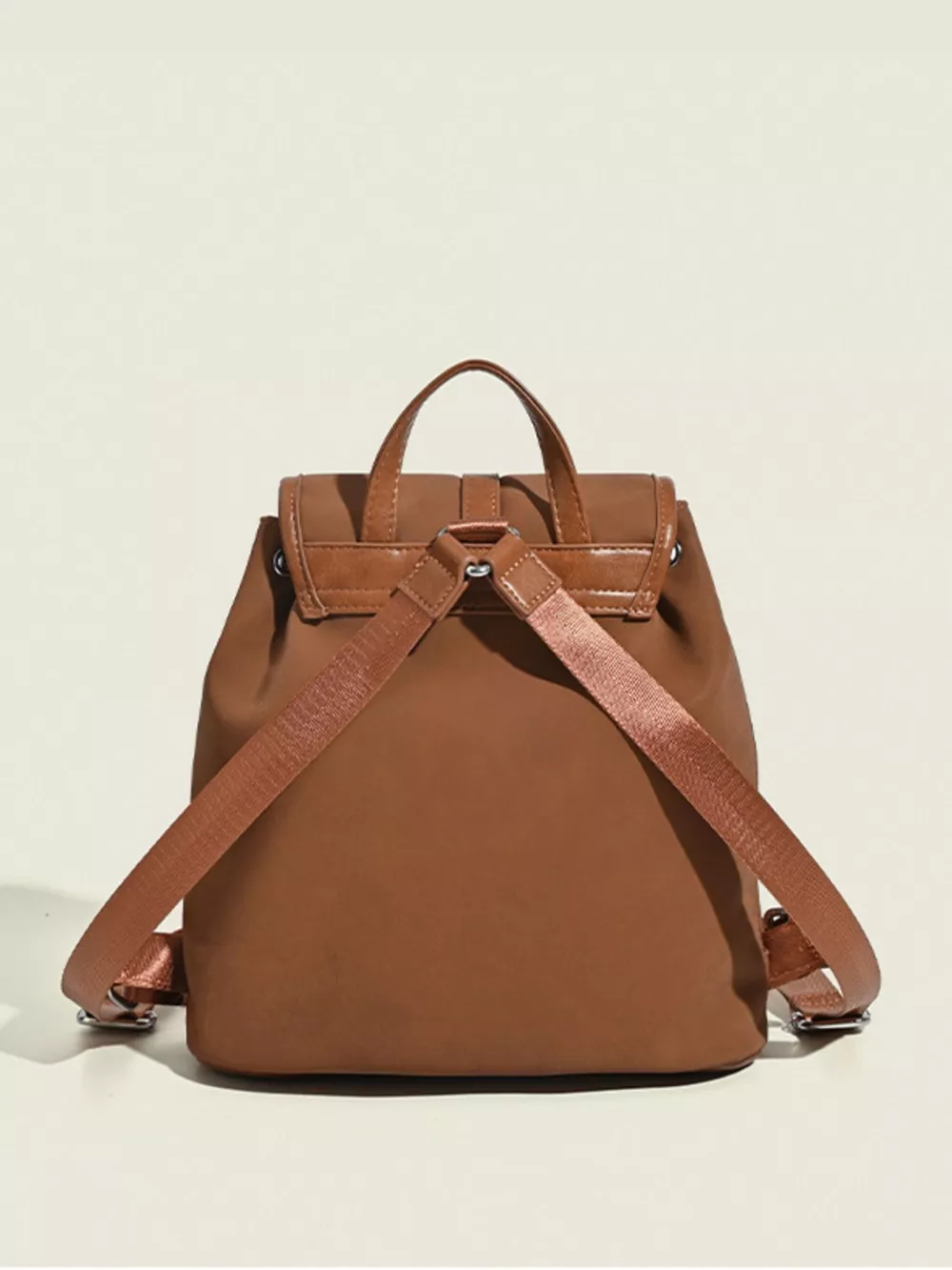 Drawstring Closure Flap Backpack Bag, image 8