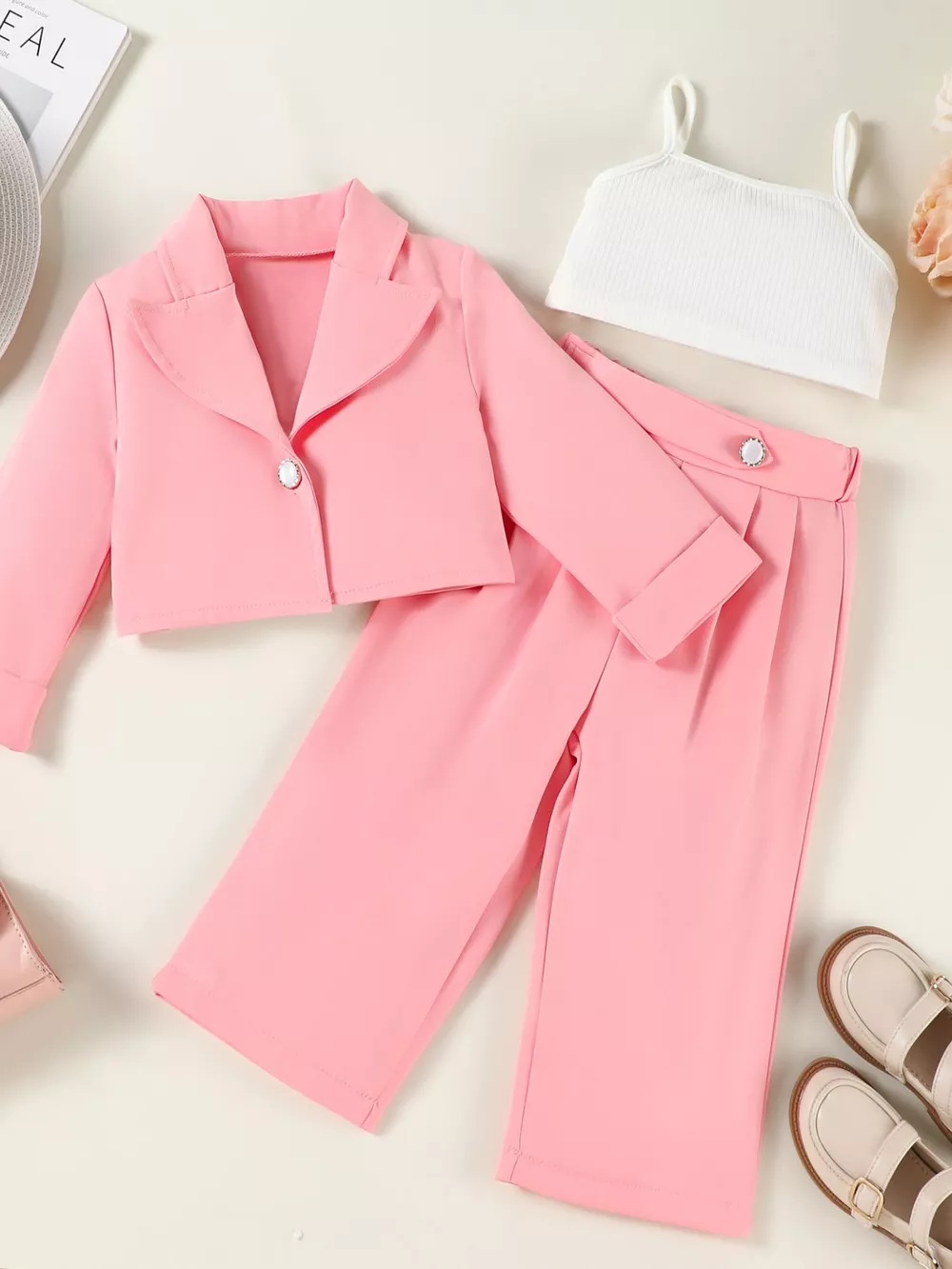 Children's Cami & One Button Blazer & Pants Set, image 5