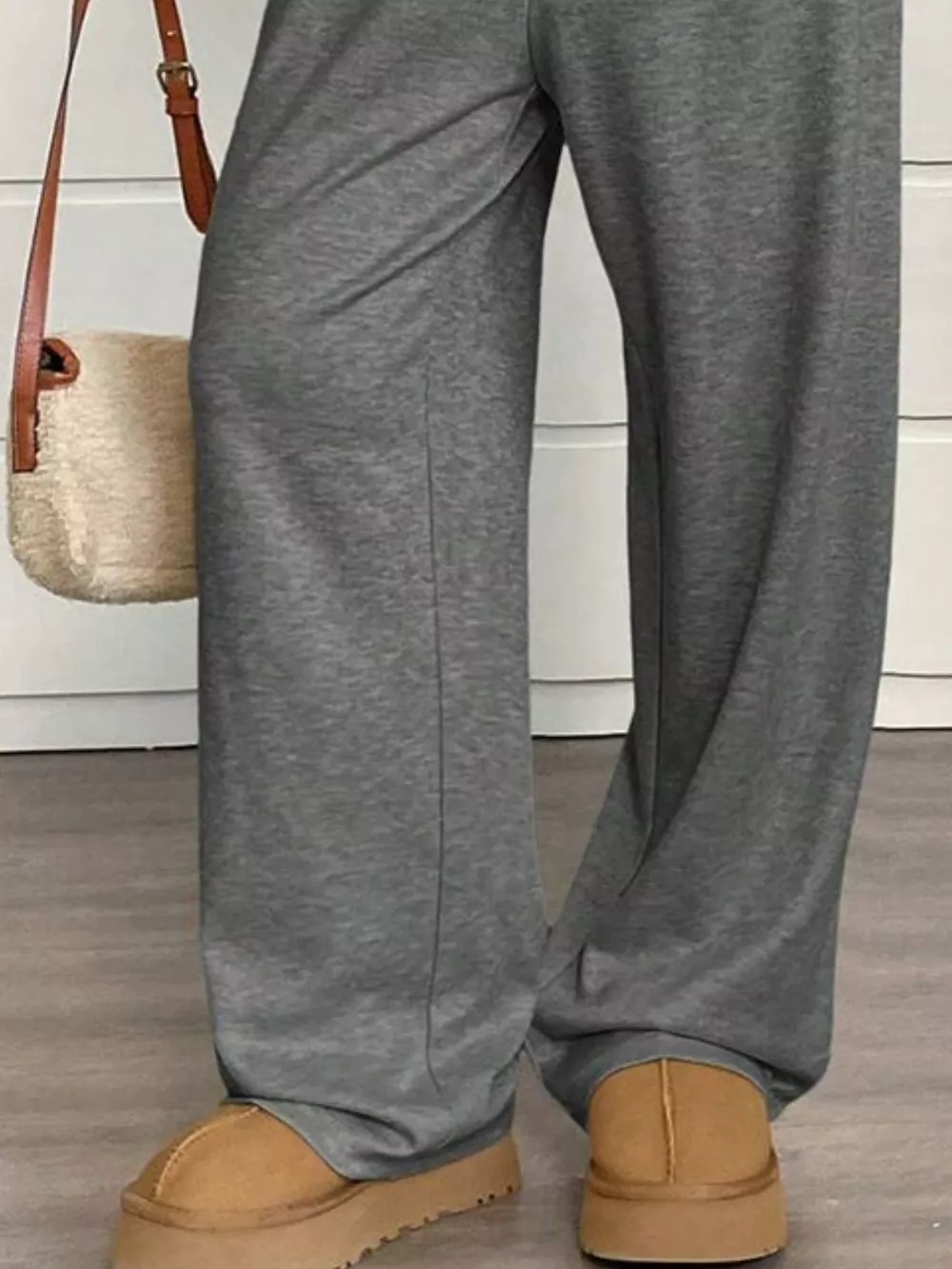High-Waisted Wide-Leg Pants with Drawstring, image 9