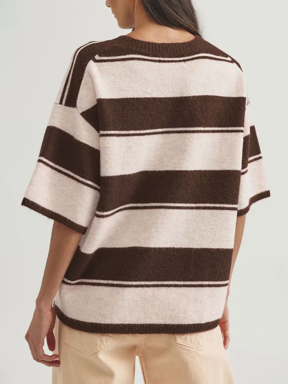 Striped Half Sleeve Sweater, image 8