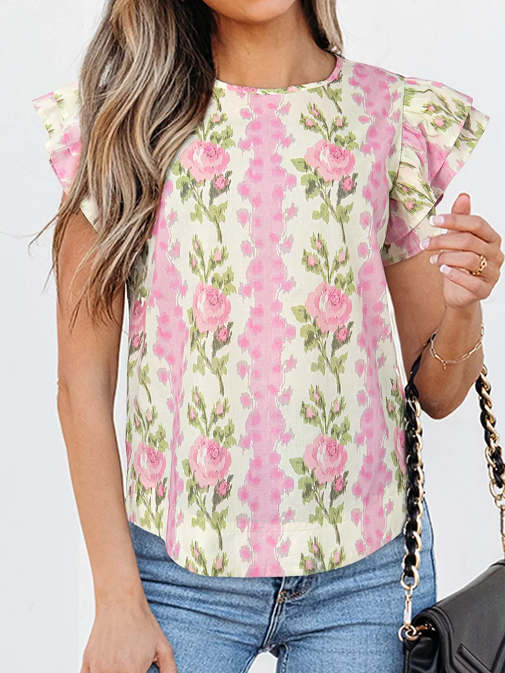 Floral Ruffle Sleeve Blouse, image 10