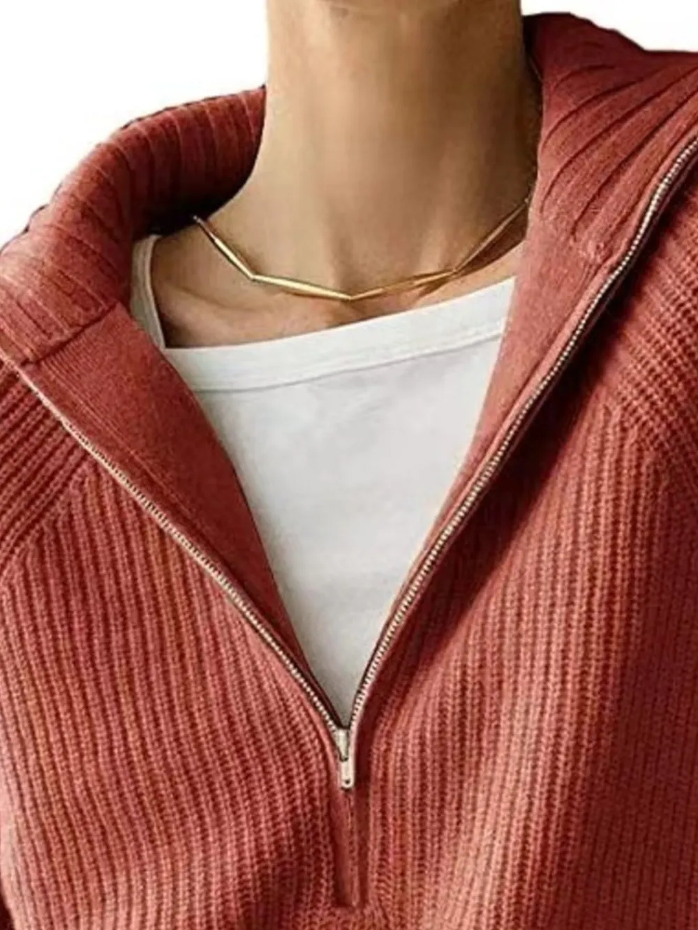 Half-Zip Long Sleeve Sweater, image 5
