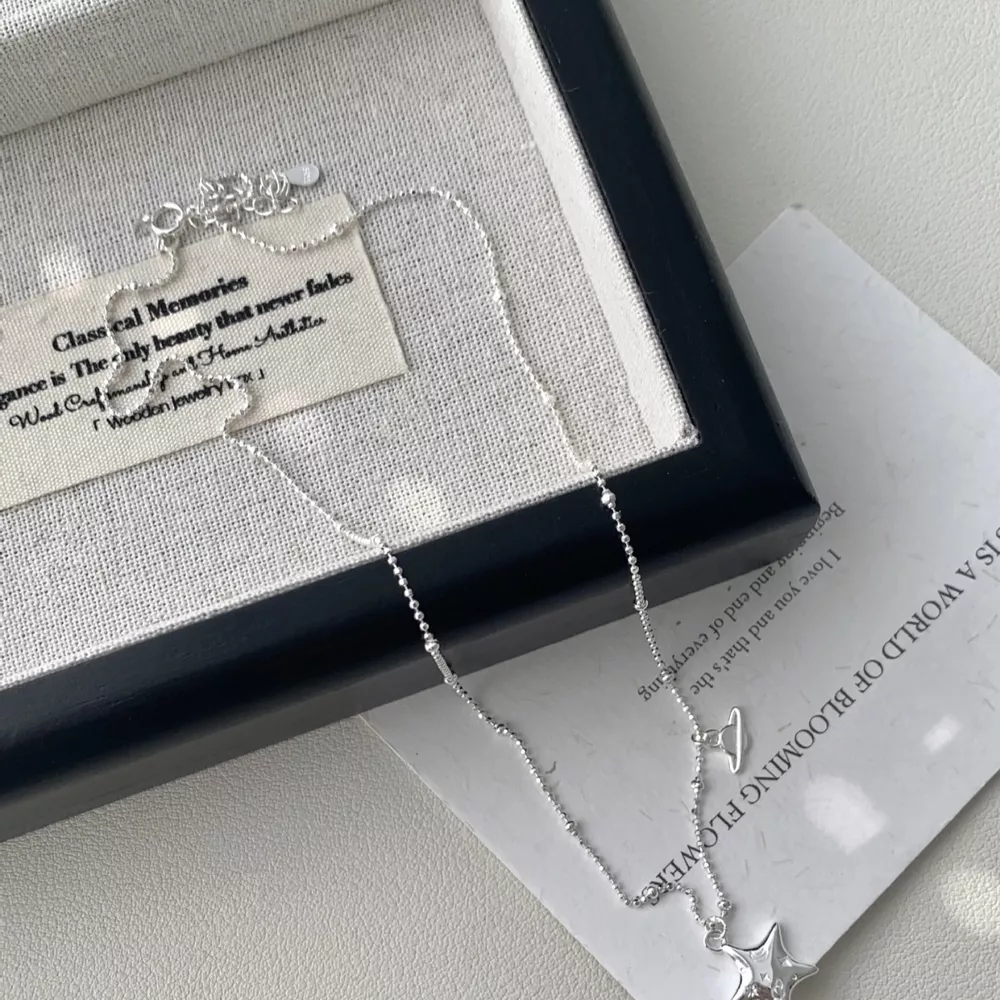 925 Sterling Silver Star Necklace, image 4