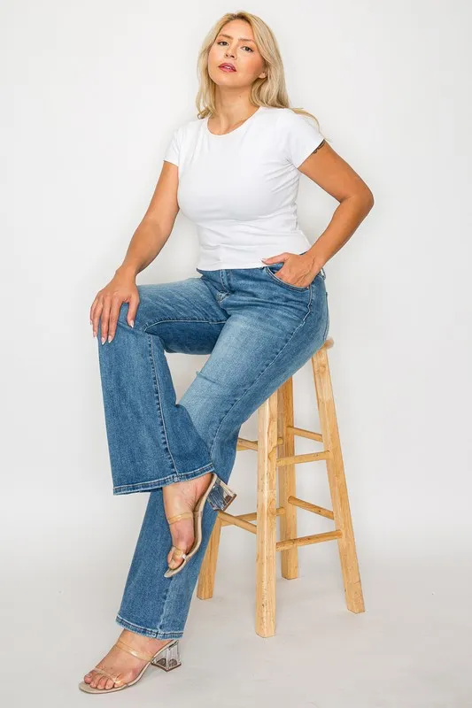 Full Size Cat's Whiskers Mid Rise Bootcut Jeans, image 12