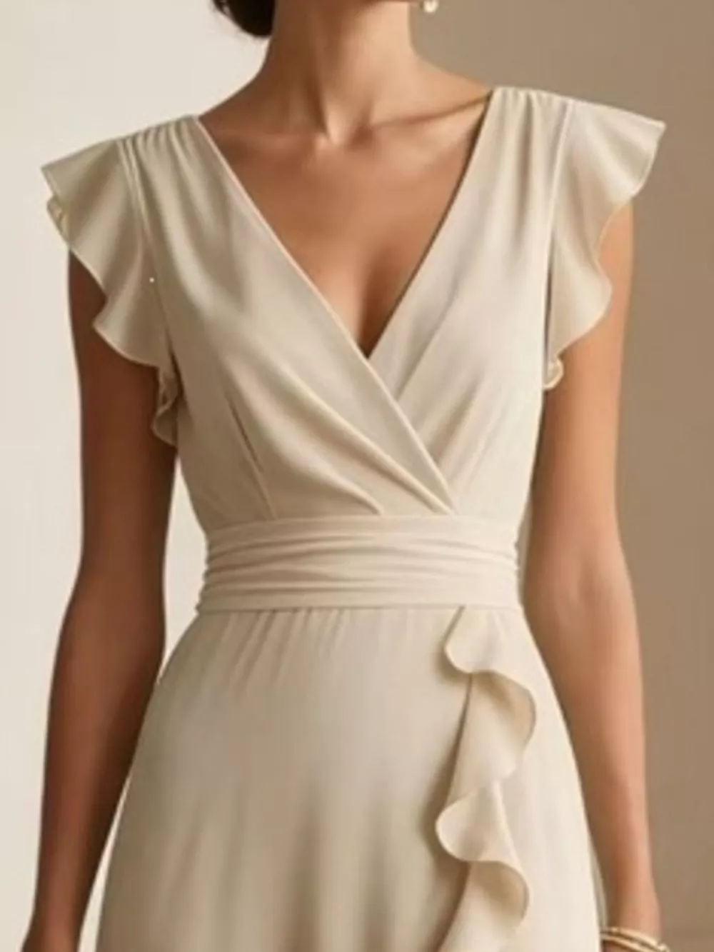 Ruffled Surplice Maxi Dress, image 4