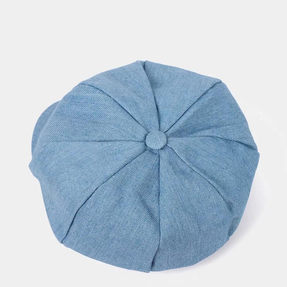 Vintage Style Denim Newsboy Hat, image 4