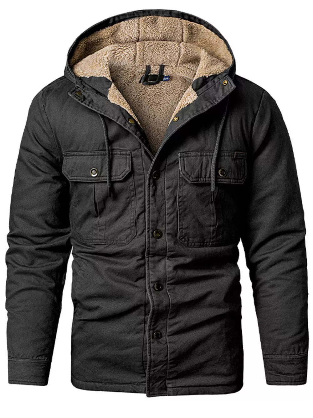 Men's Sherpa Lined Hooded Jacket, image 10
