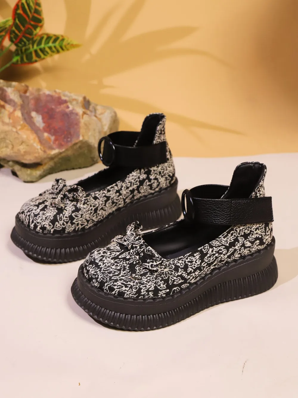 Bow Round Toe Platform Loafers, image 7