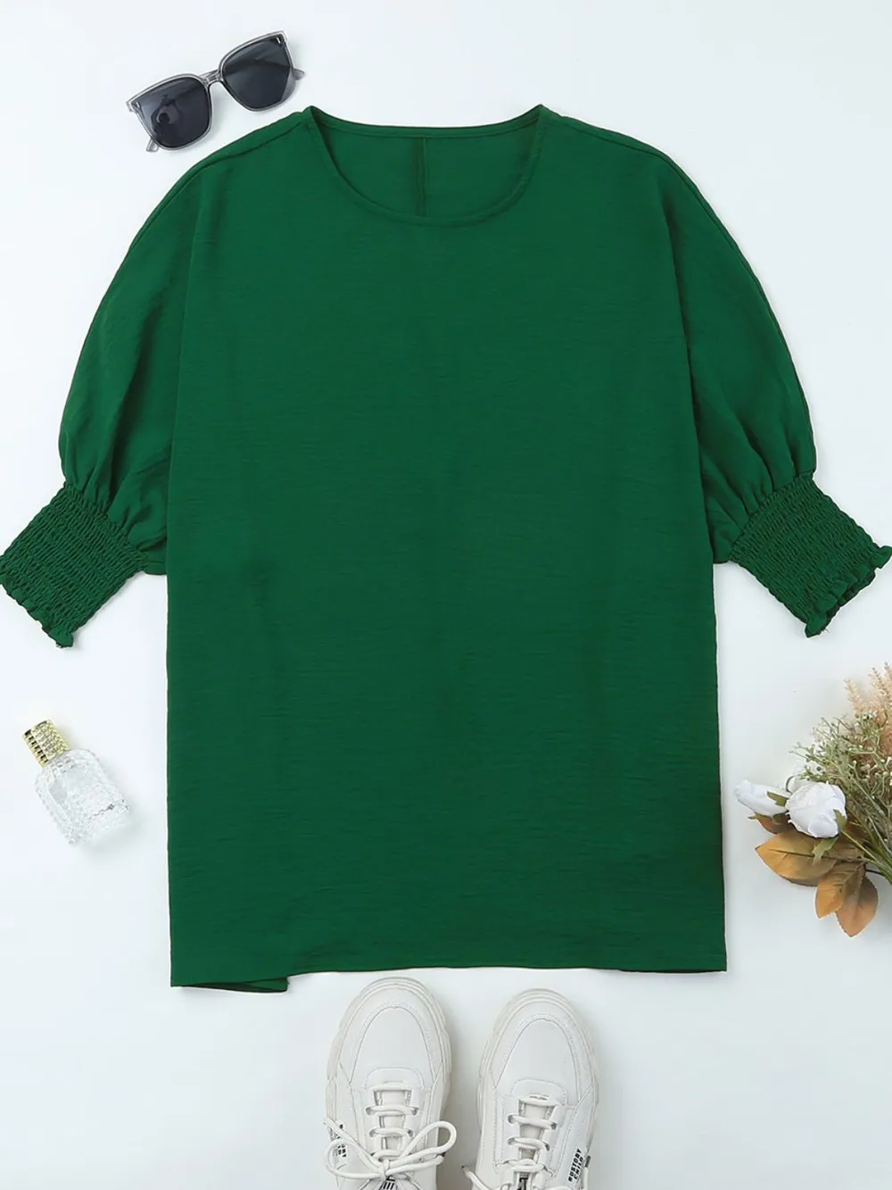 Round Neck Three-Quarter Sleeve Blouse, image 16