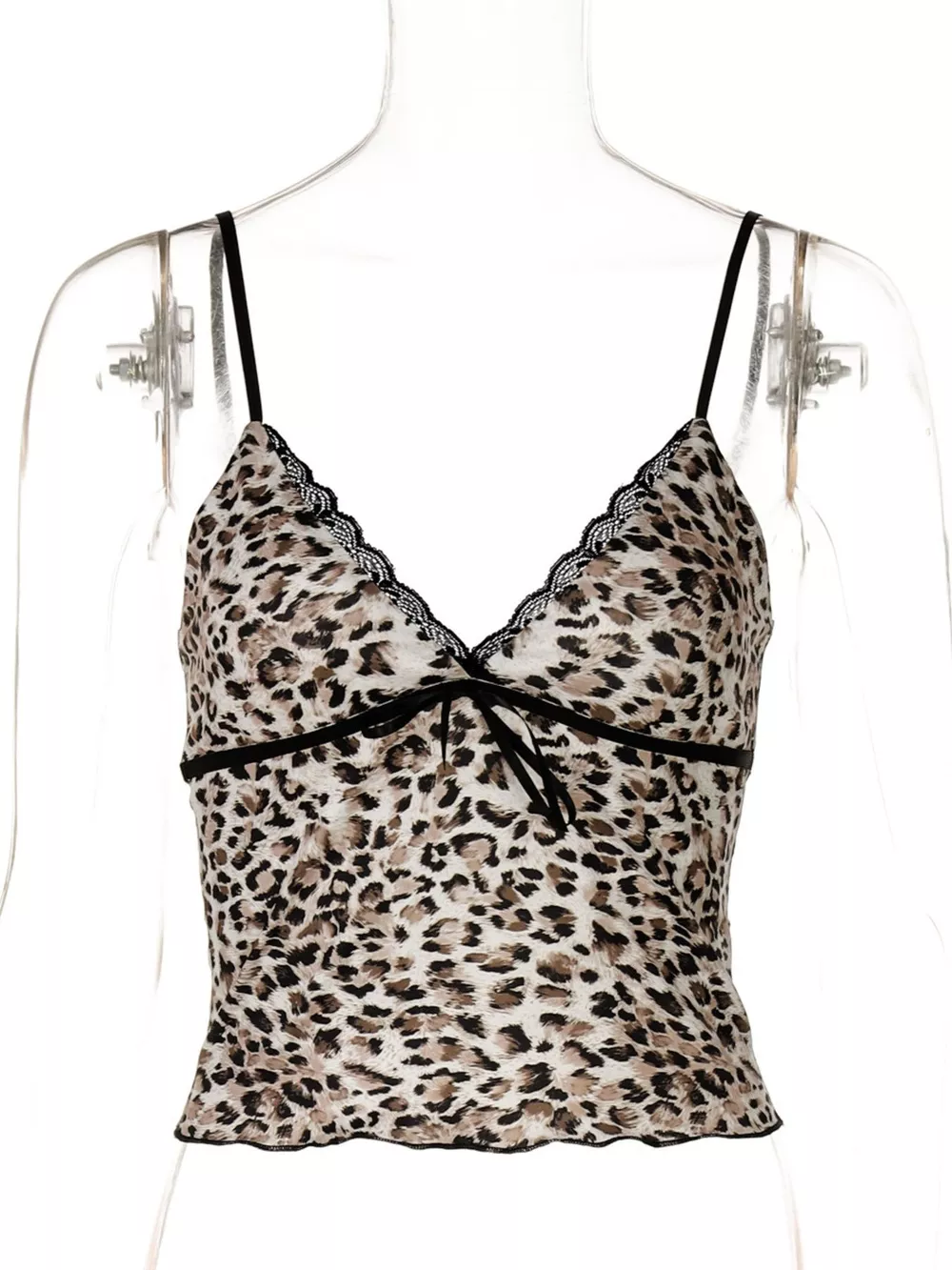 Leopard Print Lace Trim Cami, image 6