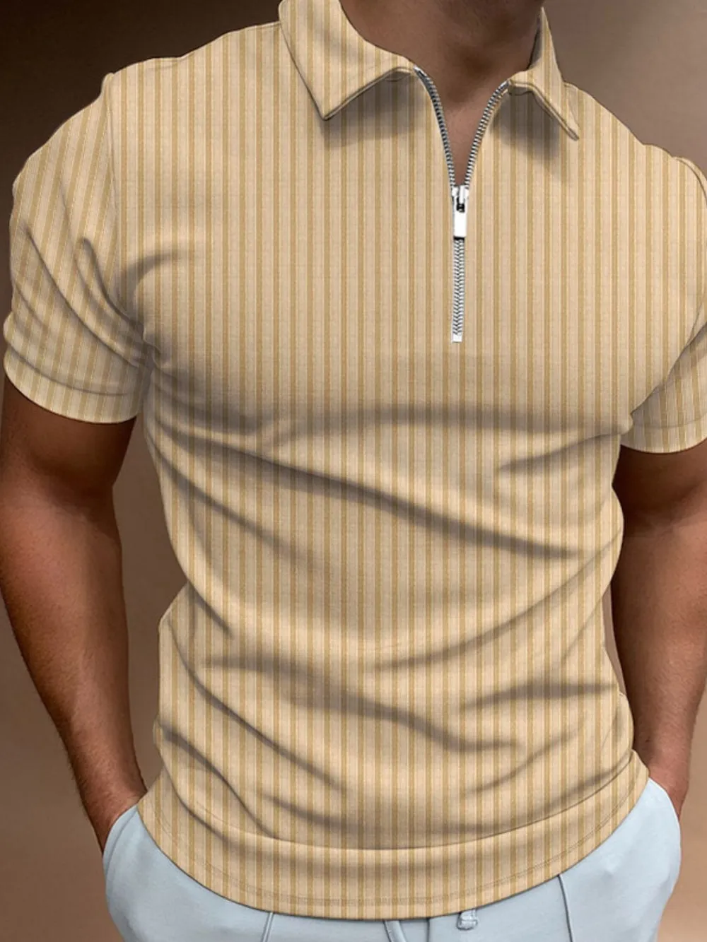 Men's Full Size Collared Neck Short Sleeve Polo Plus Size, image 7