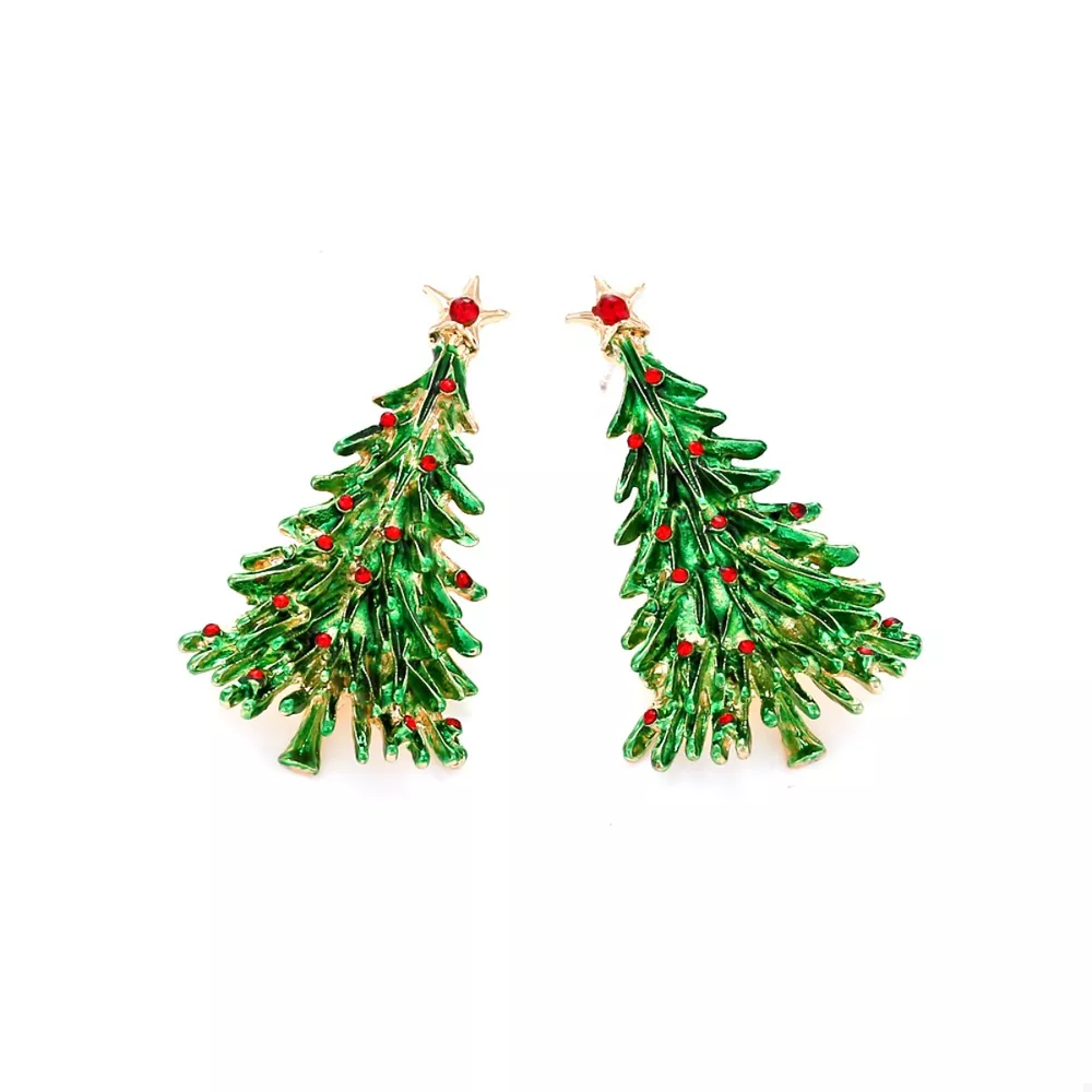 Christmas Tree Drop Earrings, image 3